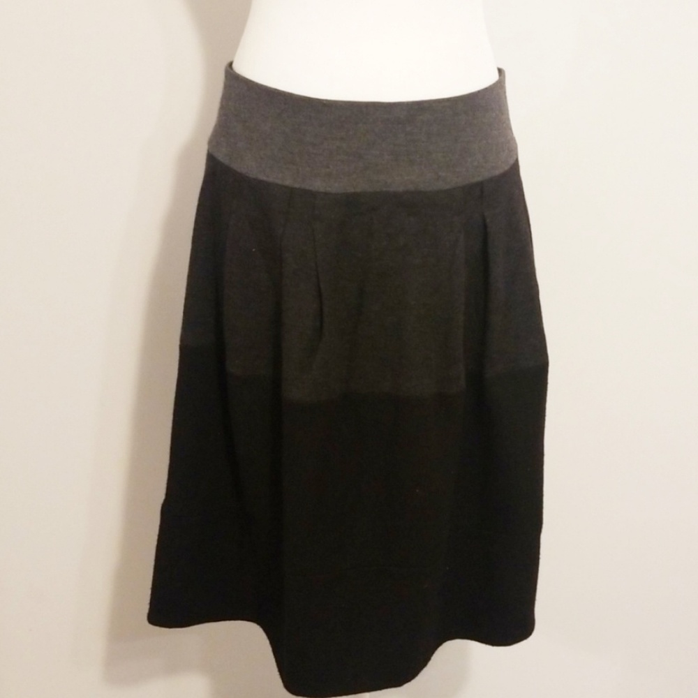 VINCE wool color block skirt